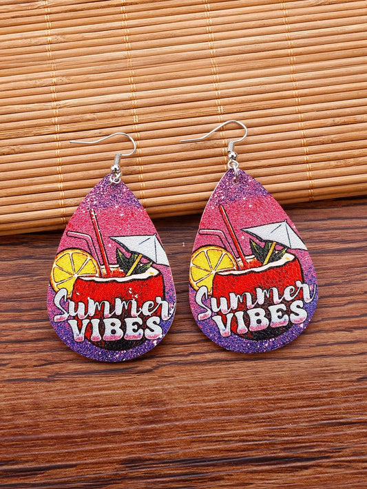 Summer Vibes Leather Style Earrings