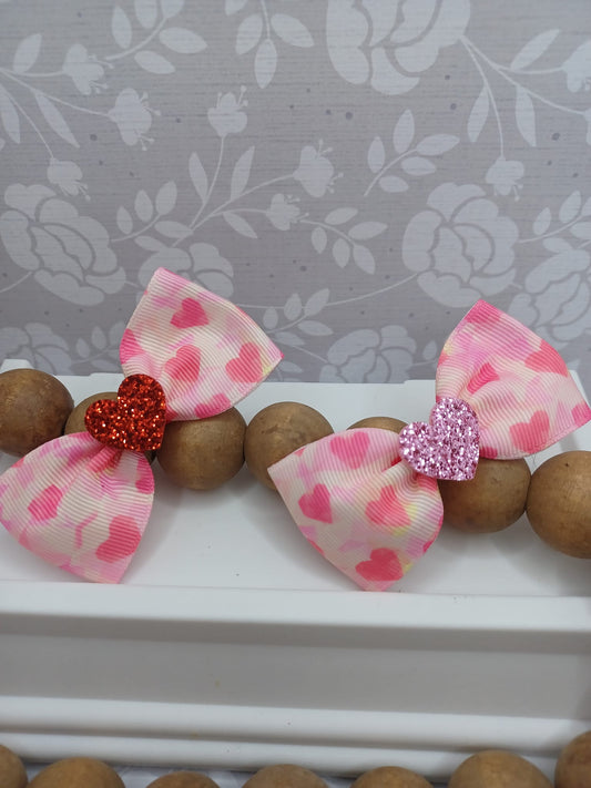 Pink Hair Accessory w/ Pink and Red Glitter Accent