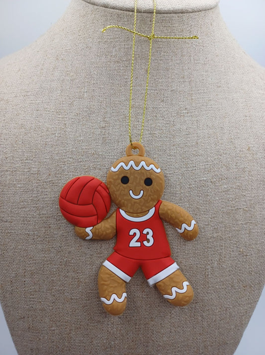 Volleyball Gingerbread Ornament