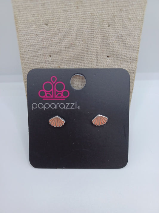 Orange SeaShell Earrings