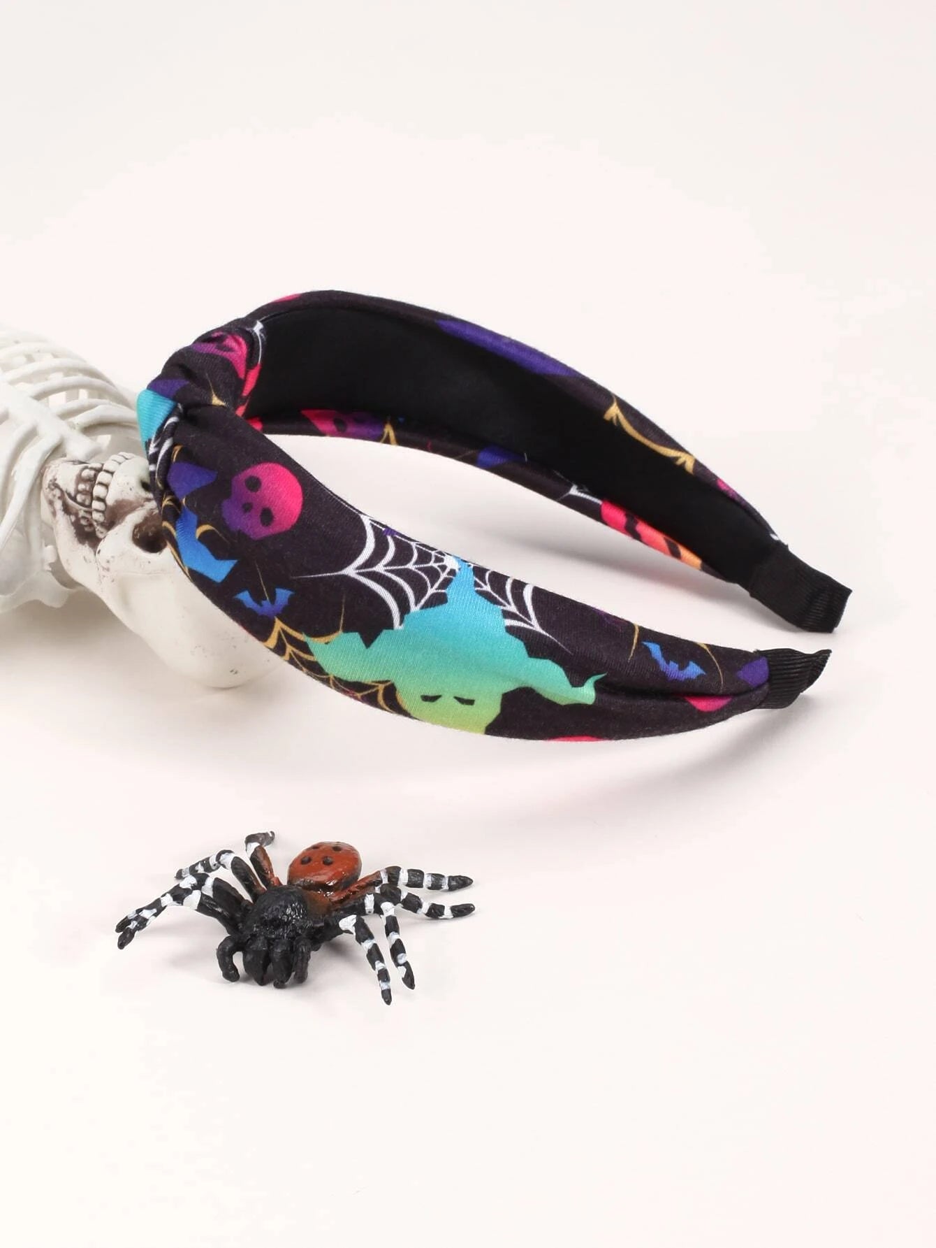 Neon Halloween Print Top Knot Headband
