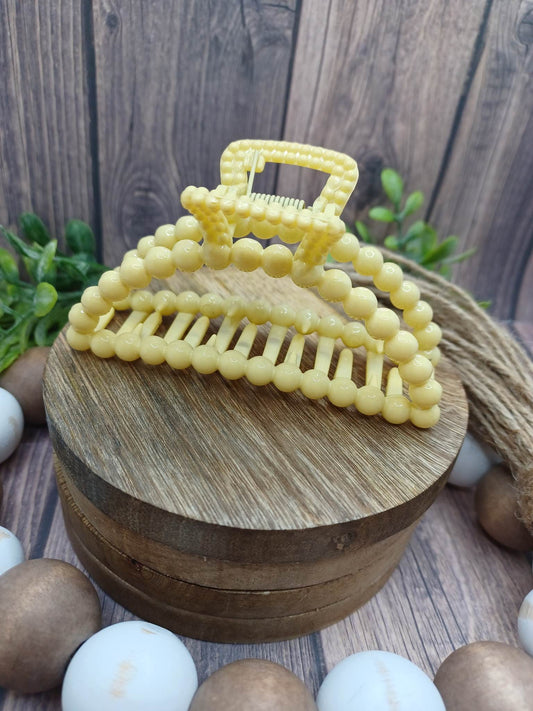 Yellow Half Moon Hair Claw Clip