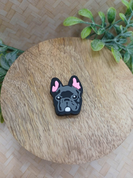 Grey Dog Shoe Charm Accessory