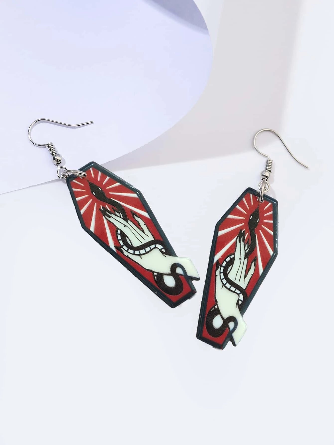 Snake Coffin Earrings