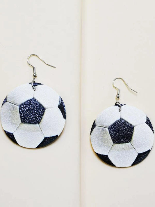 Soccer Leather Style Earrings