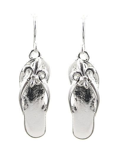 Fleur De Lis Flip Flop Earrings