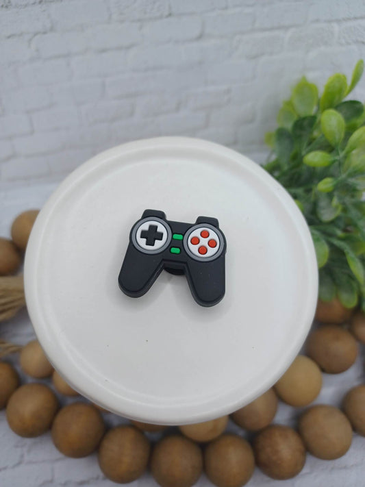 Black Controller Shoe Charm Accessory