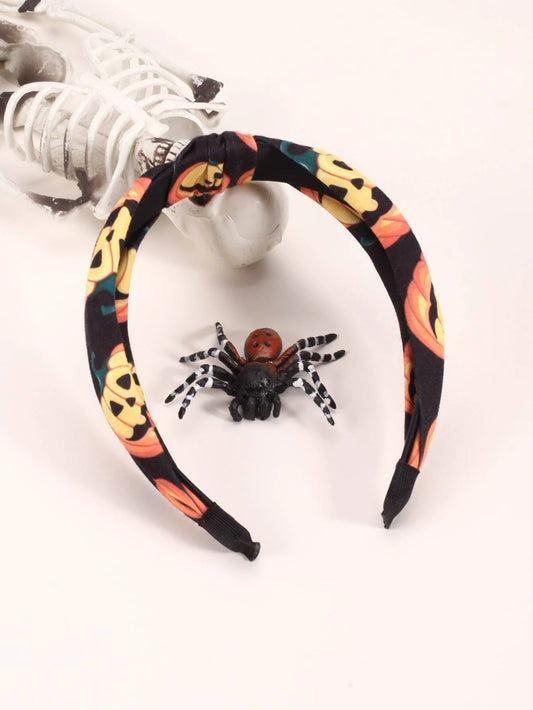 Jack O' Lantern Top Knot Headband
