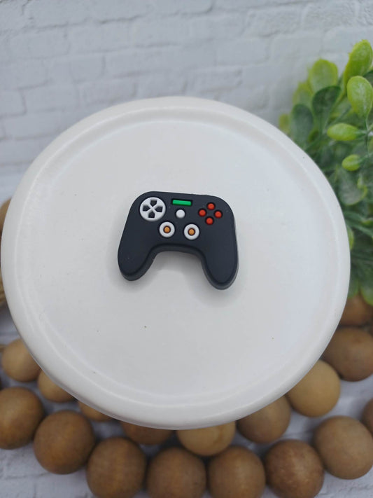 Black Controller Shoe Charm Accessory