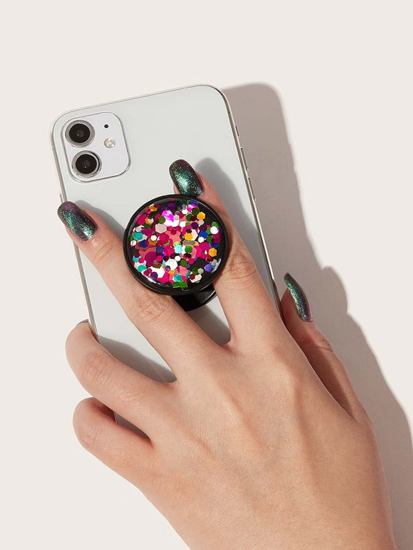 Black w/ Multicolored Glitter Mobile Phone Accessory