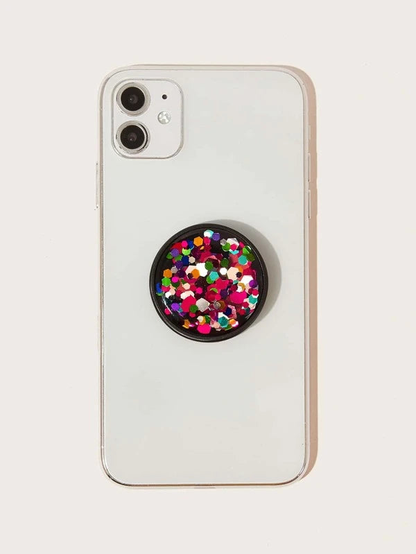 Black w/ Multicolored Glitter Mobile Phone Accessory