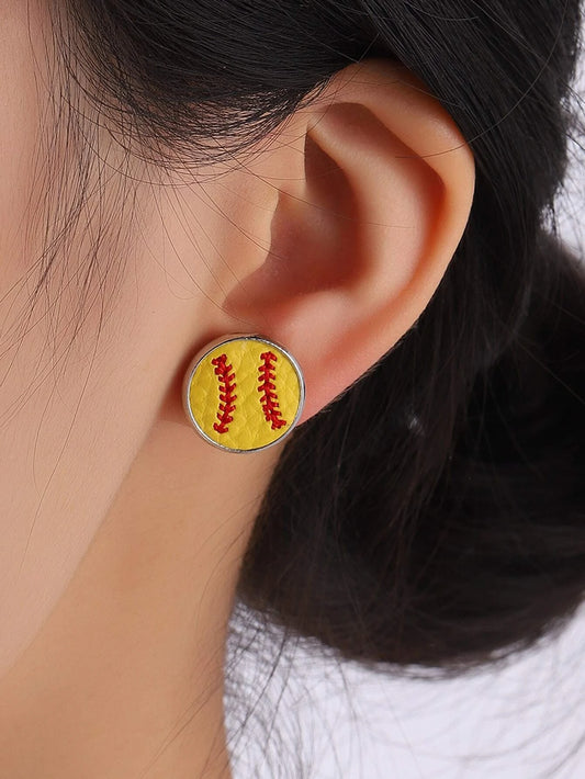Softball Post Back Earrings