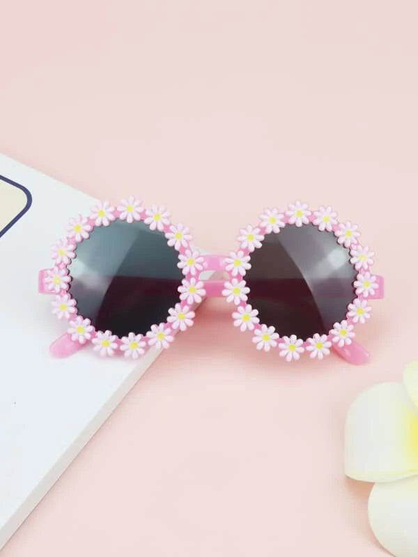 Pink w/ Daisies Kid's Sunglasses