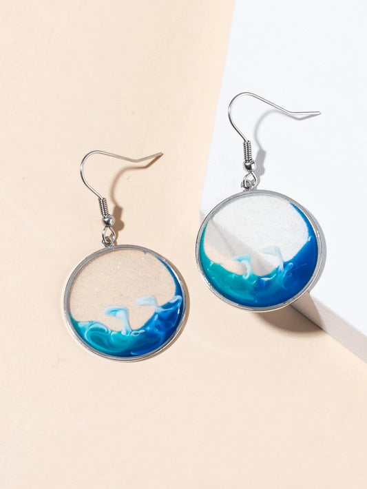 Ocean Water Style Earrings