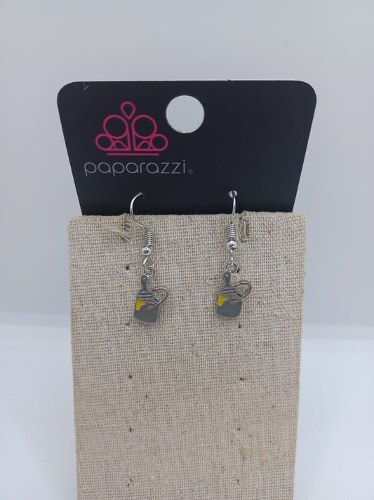 Grey Paint Can Earrings