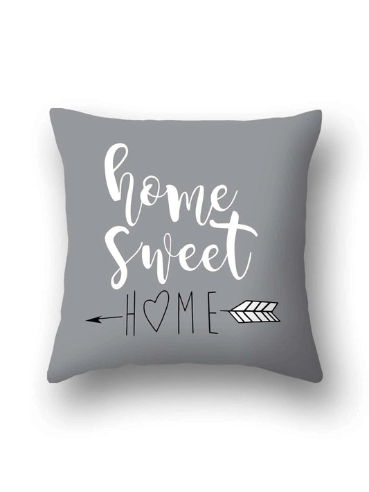 Grey Home Sweet Home Pillow Cover