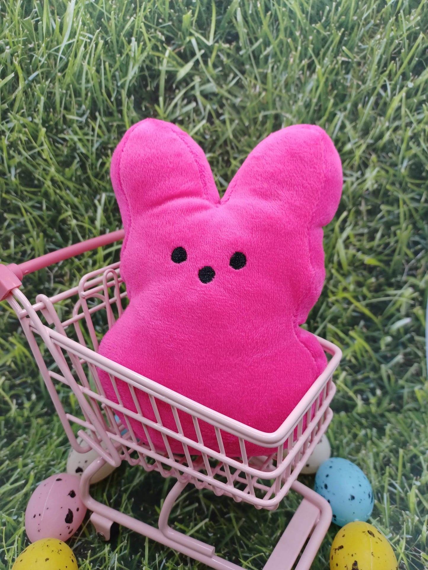 Hot Pink Plush Easter Bunny