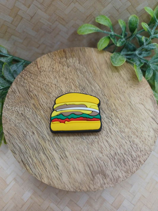 Cheeseburger Shoe Charm Accessory