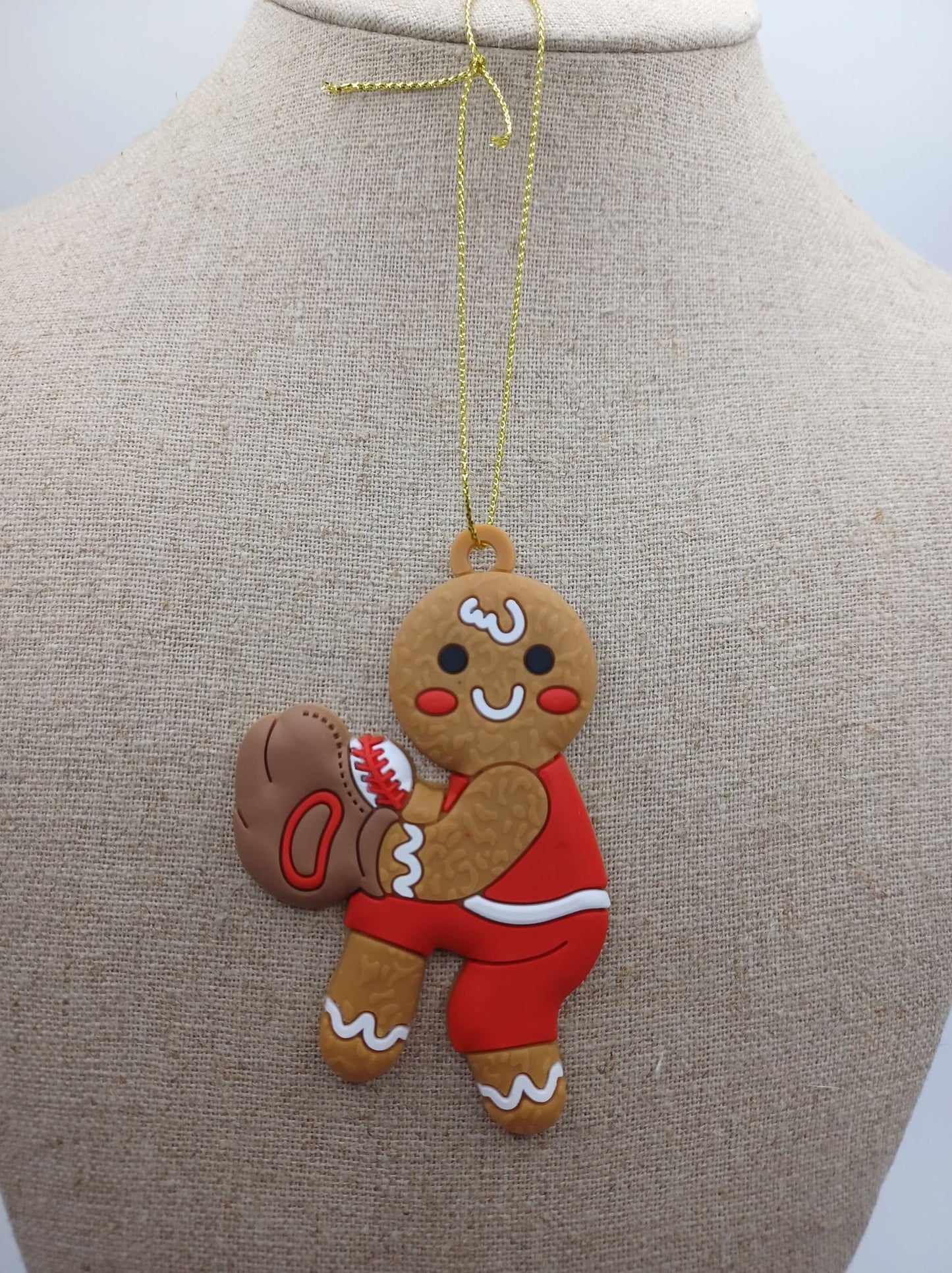 Baseball Gingerbread Man Ornament