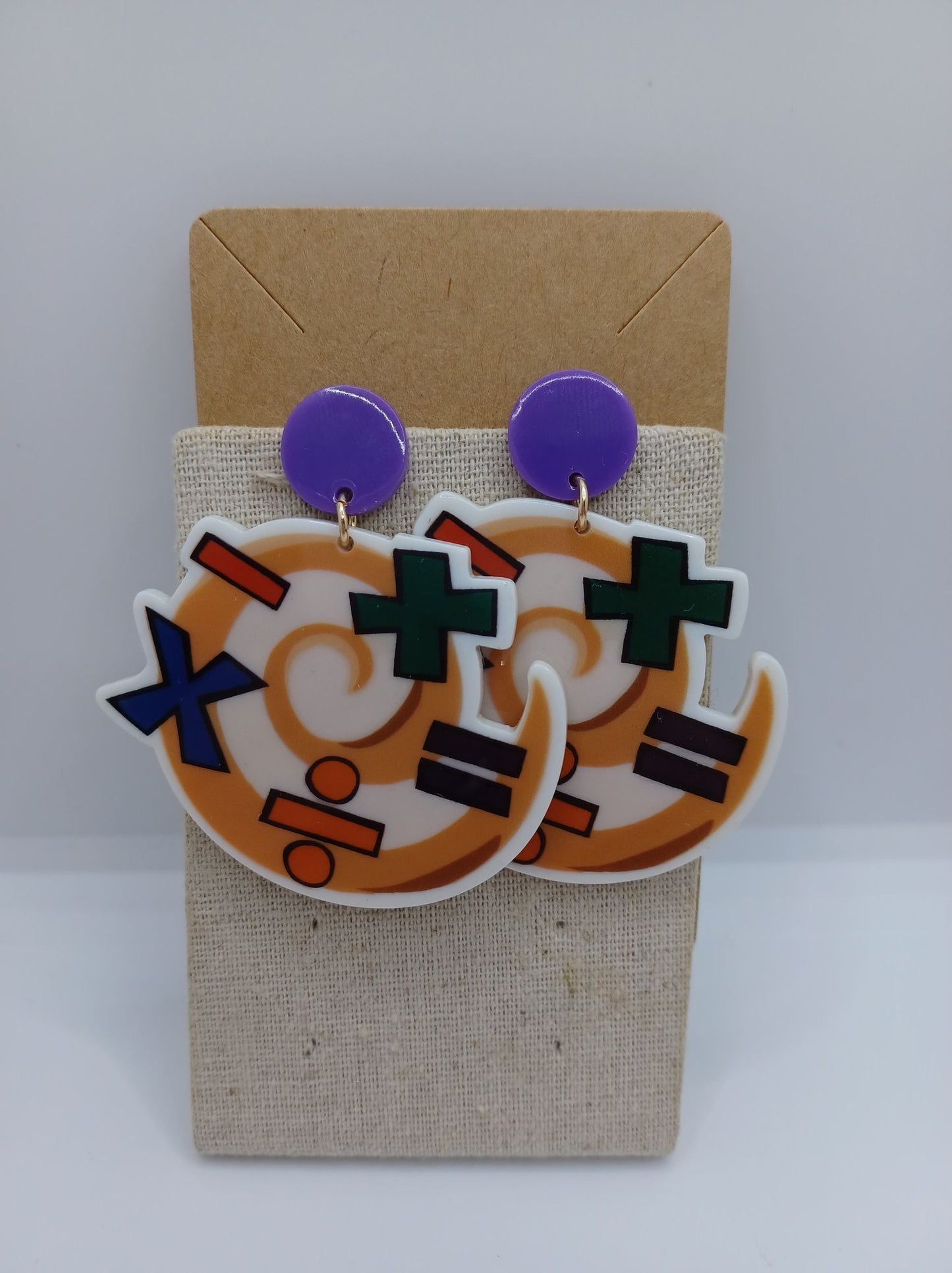 Math Symbol Teacher Earrings