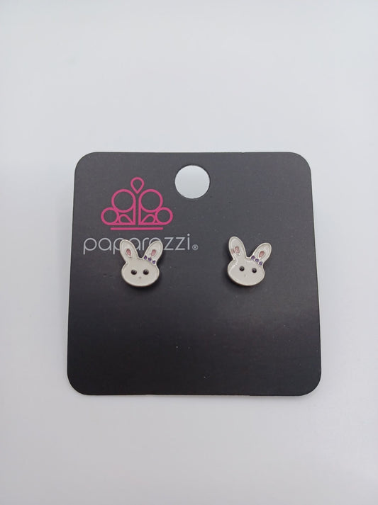 White Bunny Rabbit Earrings