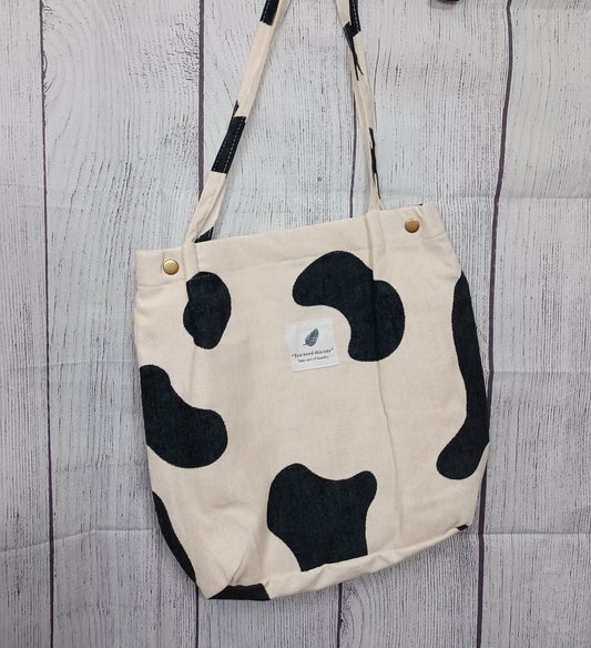 Cow Print Corduroy Purse/Bag