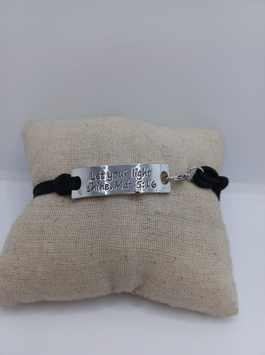 Let your Life Shine Mat 5:16 Inspirational Bracelet