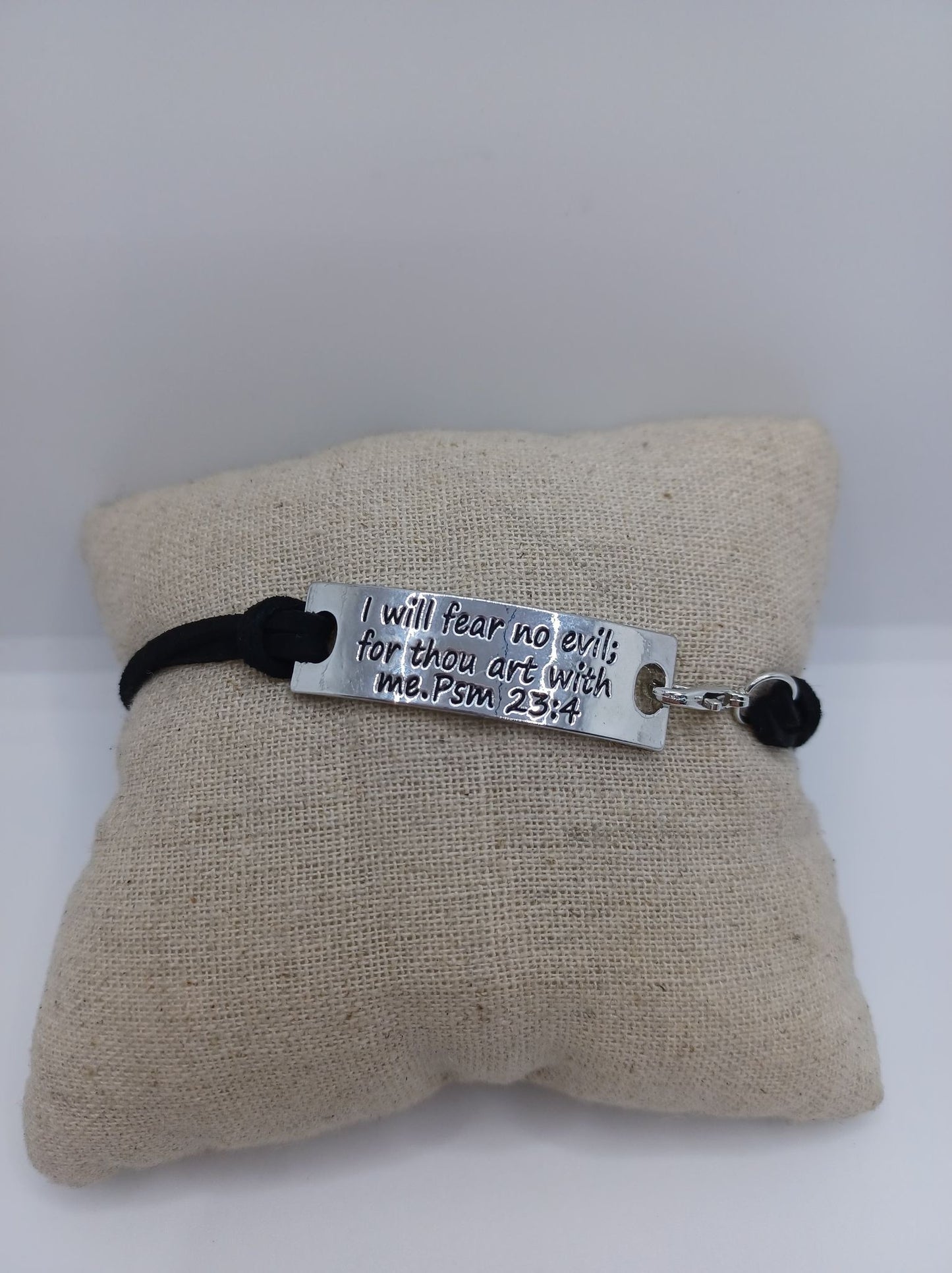 I will fear no evil; For Thou Art with me Psm 23:4 Inspirational Bracelet
