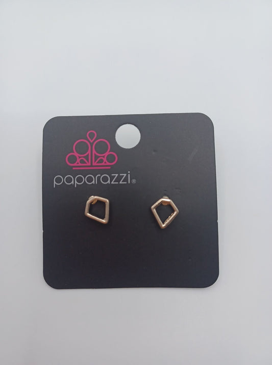 Rose Gold Rounded Diamond Shaped Earrings