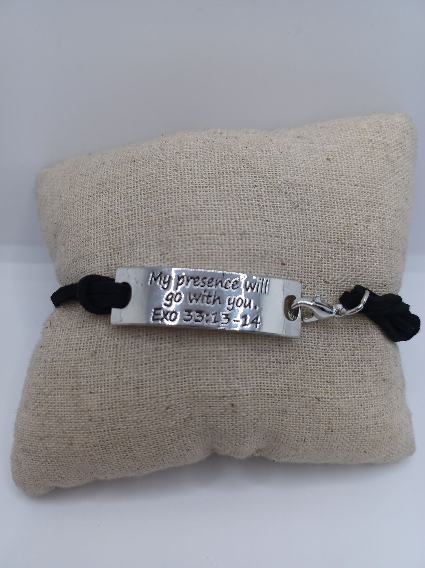 My Presence will go with you. Exo 33:13-14 Inspirational Bracelet
