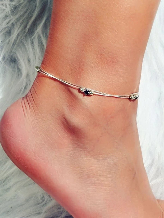 Layered Star Anklet