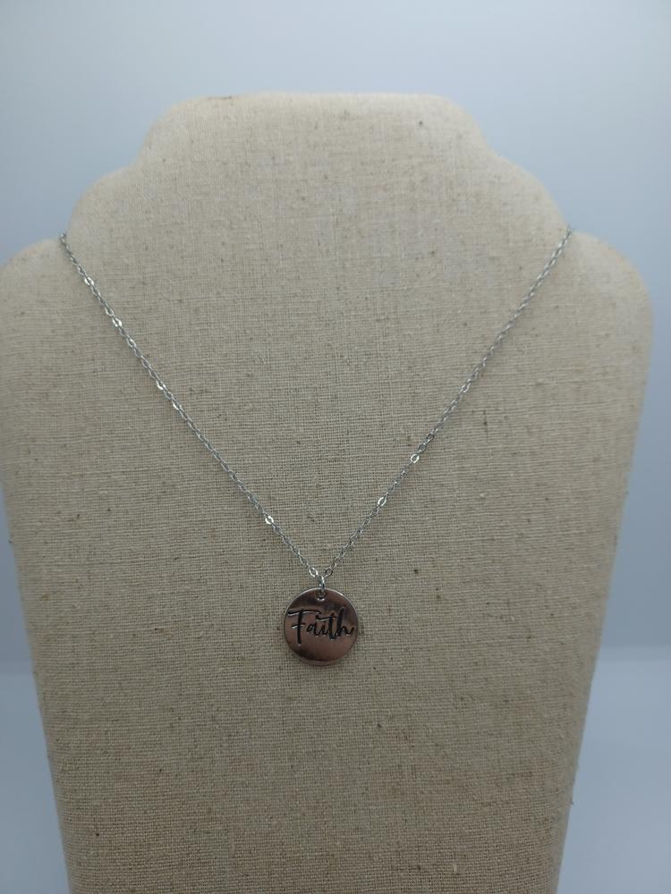 Silver "Faith" Necklace