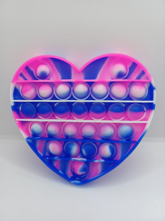 Dark Purple, Blue, & White Heart Pop-It