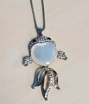 Moonstone Fish Necklace