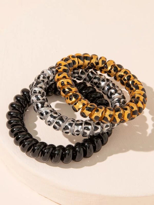 Leopard Set of Hair Ties