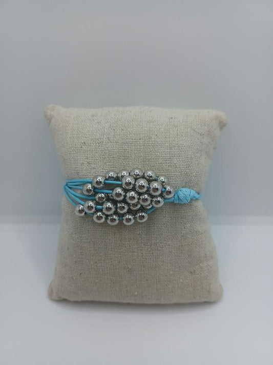 Pull Style Bracelet w/ Silver Bead Detail