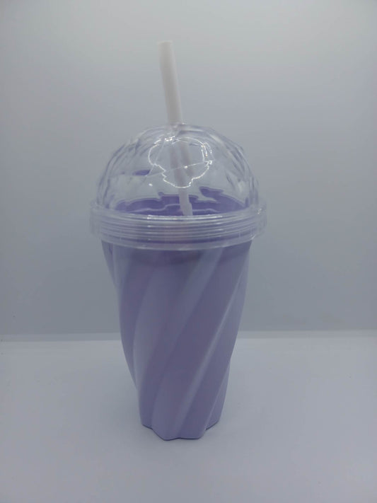 Purple Candy Girl cup w/ Straw - 16oz