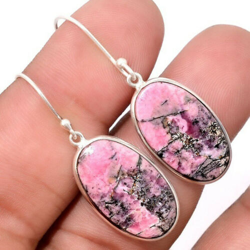 Pink Marble Rounded Earrings