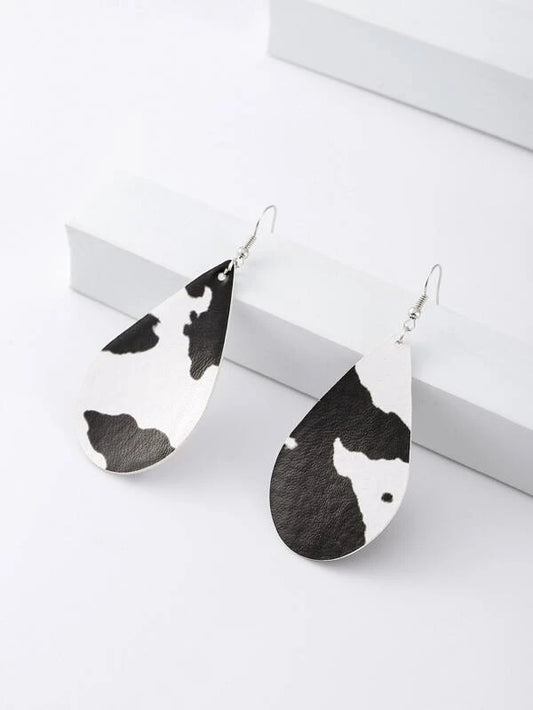 Cow Print Style Earrings