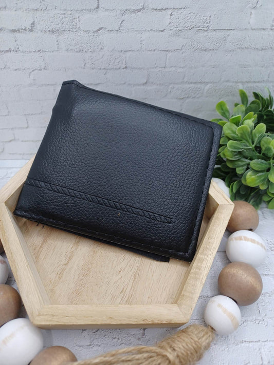 Black Stitched Wallet