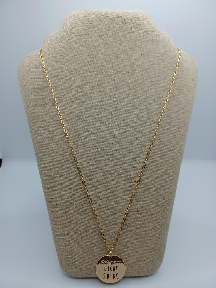 Gold "Let Your Light Shine" Necklace