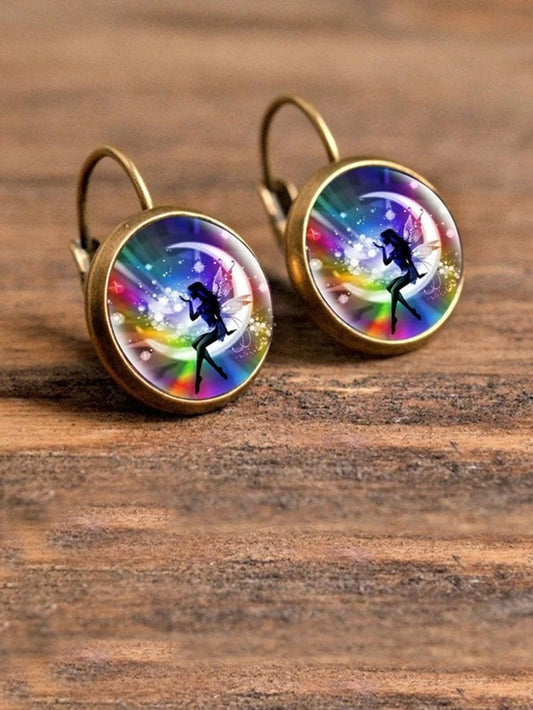 Fairy Rainbow Hoop Earrings