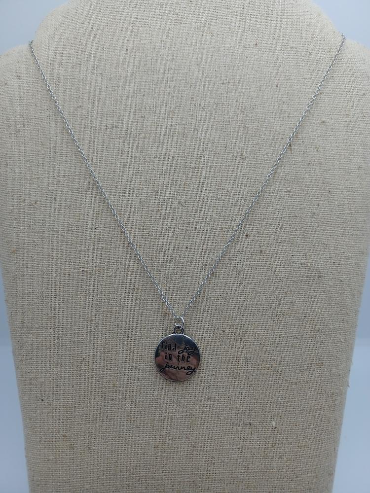 Silver "Find Joy in the Journey" Necklace