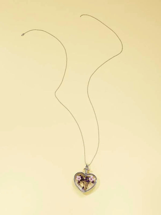 Purple Heart Pendant Necklace