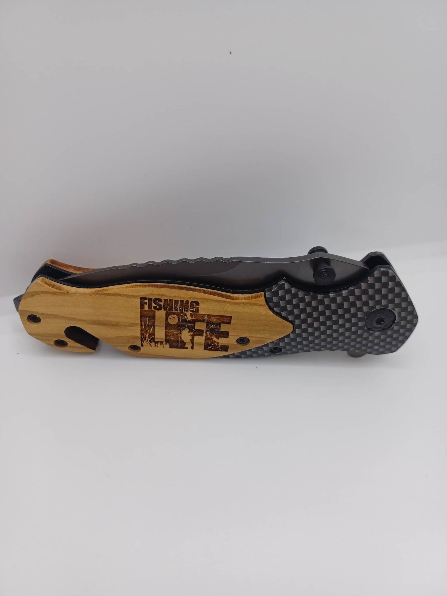 PREORDER - Fishing Life Engraved Utility Knife