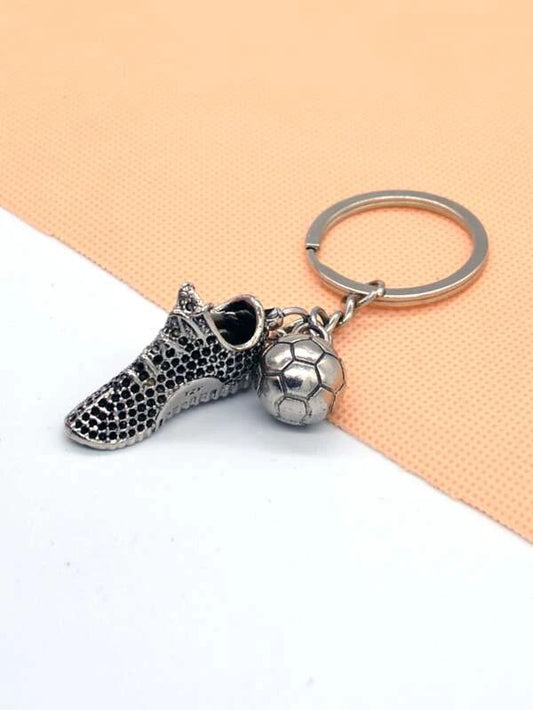 Soccer Shoe and Ball Keychain