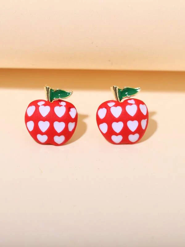 Post Back Apple Earrings