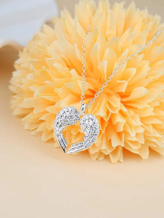 Silver Wing Pendant Necklace