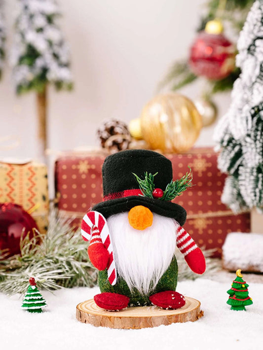 Christmas Gnome Holding a Candy Cane