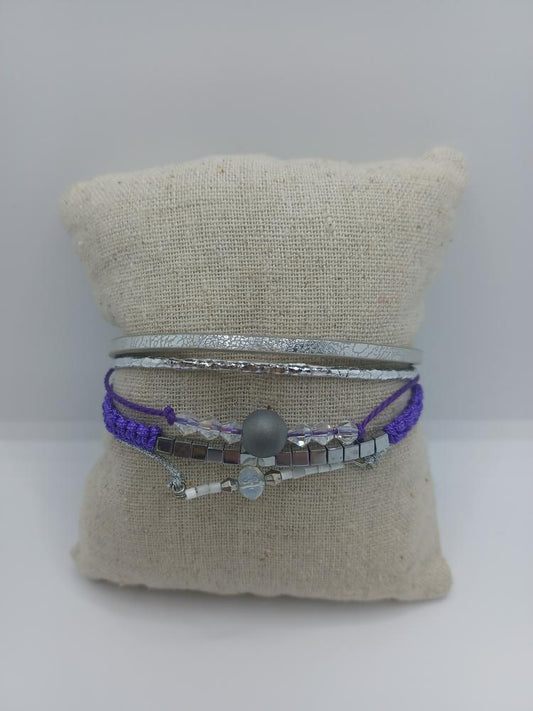 Purple and Grey Bracelet